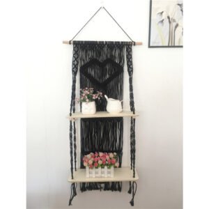 handmade woven wall hanger macrame wall shelf c0731 (复制)