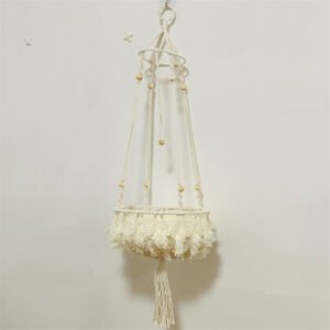 handwoven cats bed macrame cat hammock with soft removable cushion c210349