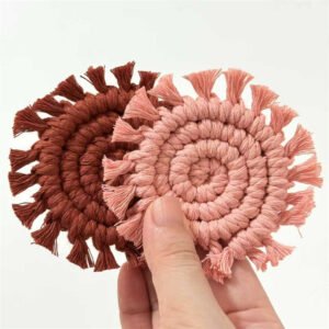 macrame car coaster set