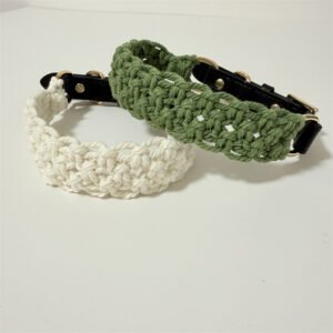 stylish adjustable woven knot cat collar lots color options, durable & washable, fits most cat and dog c248076 (复制)