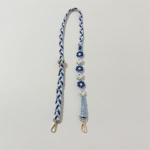 boho macrame strap caramel white color, 100cm length c0701 (复制)