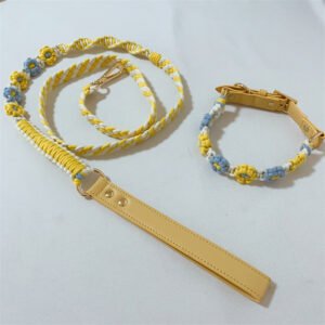 simple design woven knot running leash for dogs c233008l (复制)